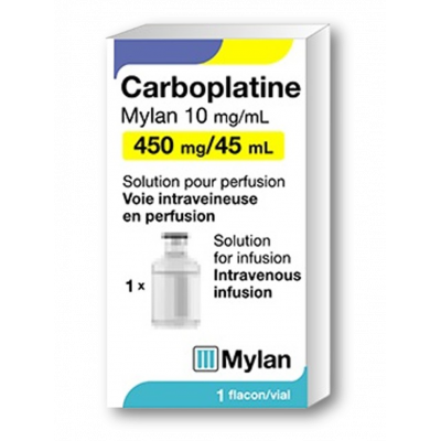 CARBOPLATIN MYLAN 450 MG ( CARBOPLATIN ) CONCENTRATE FOR SOLUTION FOR IV INFUSION 45 ML VIAL